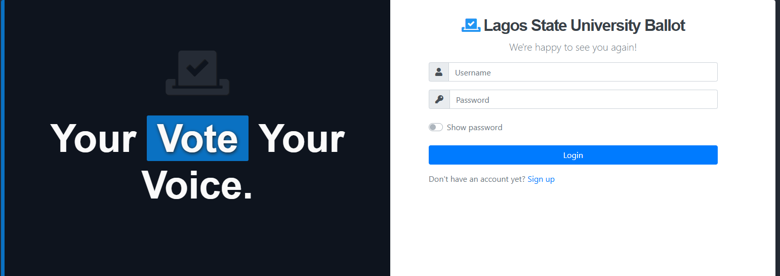 Lagos State University Ballot
